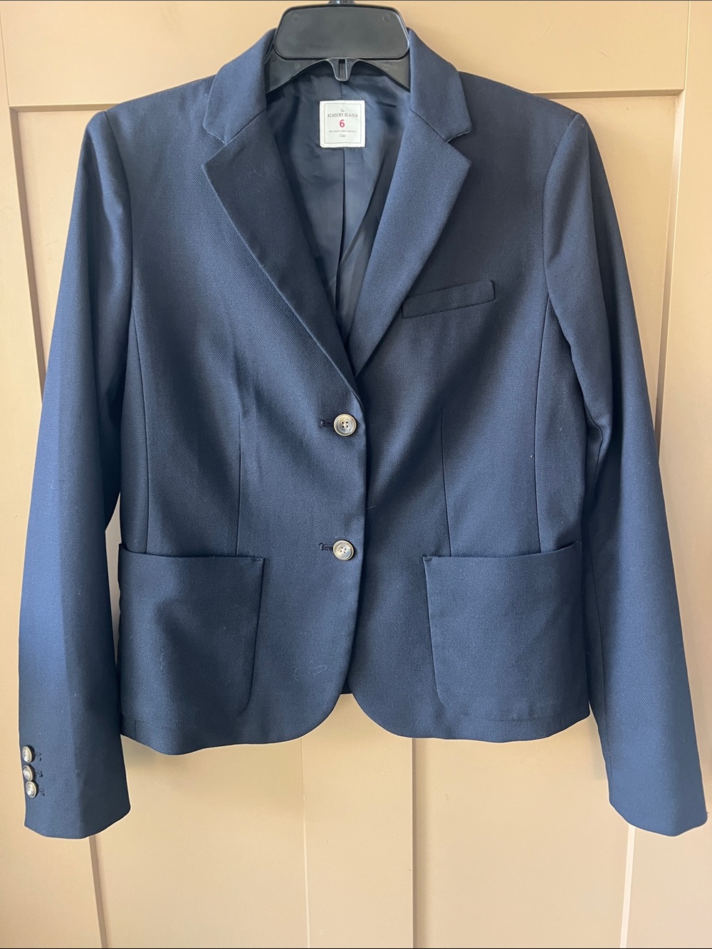 Gap Sz 6 Women’s Navy Academy Blazer School Boy Preppy